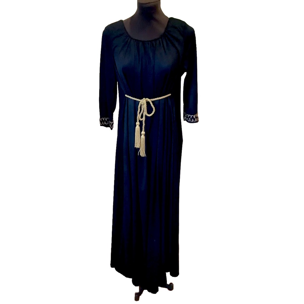 Holly Division Of Gloria Moret Kaftan Dress Long Dress 1970's Vintage Dress Sz S